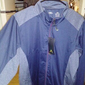NEW ANTIGUA MEN'S ZIP UP NAVY LONG SLEEVE JACKET NWT SIZE 2XL